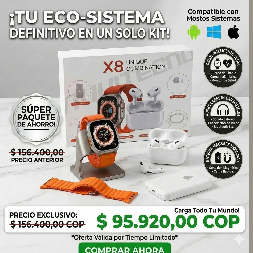 COMBO SMART X8 — El Pack que Reemplaza 3 Compras en 1 Decisión Inteligente