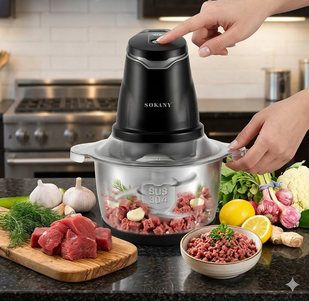 PICADORA ELÉCTRICA SOKANY — Pica, Muele y Tritura en Segundos ⚡